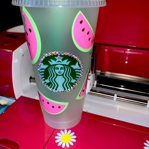 Starbucks watermelons 🍉 cups with rhinestone